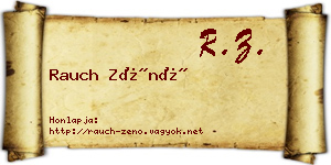 Rauch Zénó névjegykártya